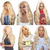 Front Lace Wig Wave Long Curly Hair High Temperature Silk Chemical Fiber Head Cover Fashionable Natural Breathable