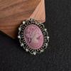 Fashion Temperament Brooch Badge French Elegant Relief Pink Female Corsage Anti-Light Retro Dual-Purpose Pin