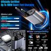 4 in 1 120W Car Charger Retractable Car Cigarette Lighter Adapter USB Type C Fast Charger Cable For IPhone Xiaomi Huawei Samsung
