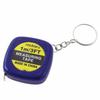 Tyou Square Tape Measure, Keychain, Automatic Retractable Double Steel Mini Tape Measure, 1m 3" Blue