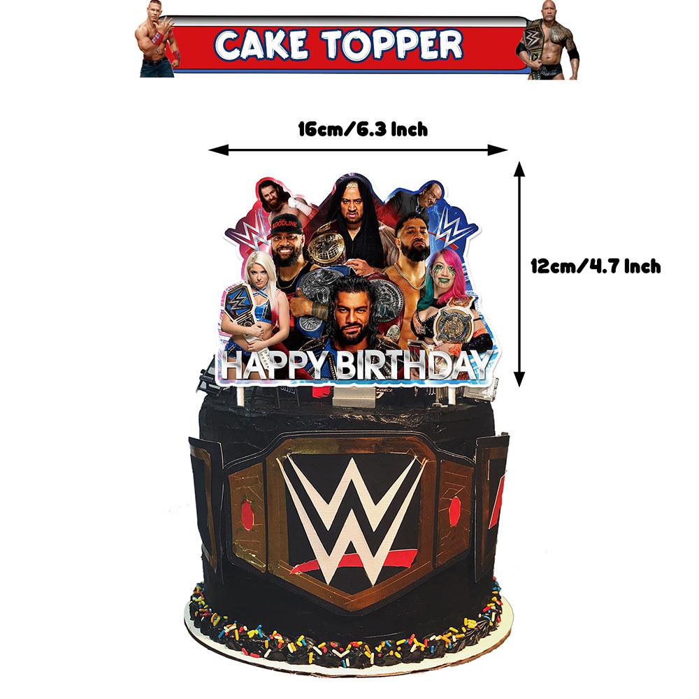 Набор из 32 предметов для украшения вечеринки в стиле реслинга включает баннер, топпер для торта, воздушные шары