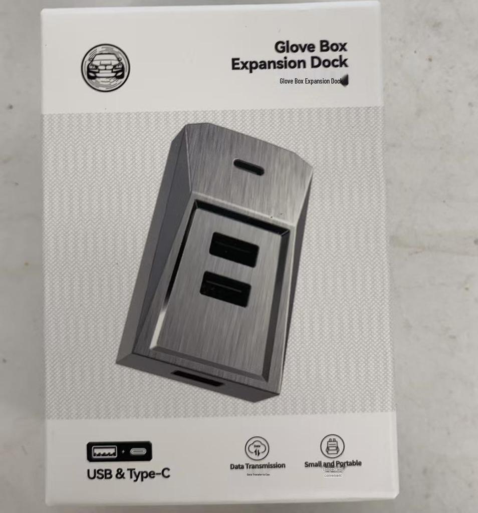 USB Hub Adapter for Tesla Model 3/Y Glove Box and Center Console Expansion