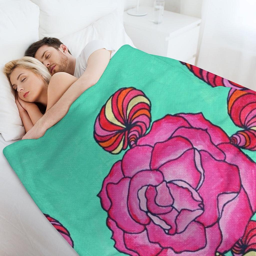 Пионовый завиток Плед Декоративный диван Пляж среда декоративные Пледы