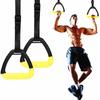Arm Strength Pull Up Handle Rings Adjustable Straps Strength Training Ring  Kids Toy