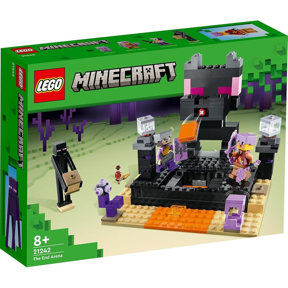 LEGO Minecraft End Arena Building Set 21242 for Kids Ages 8-10, Creative Toy Blocks for Boys and Girls