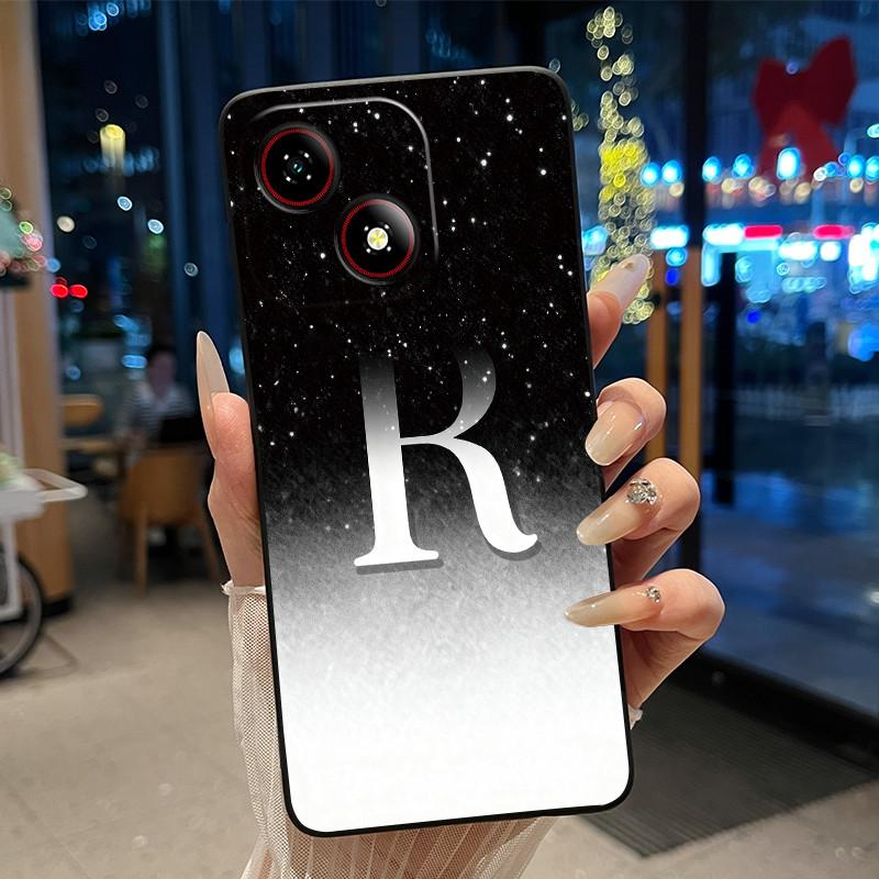 Красивый Яркий Цветной Чехол для Телефона Пара Для ZTE Blade A35E Защита от Царапин Мягкий Счастливый Инициал A-Z Узорная Крышка