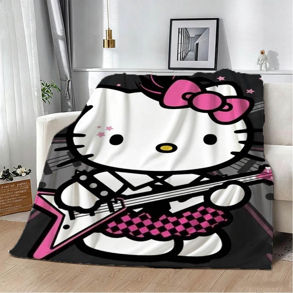 3D H-Hello k-Kitty Милый Мультяшный Kawaii Фланелевое Одеяло Мягкое Плед Искусство Для Декора Дома Спальни Кровати Дивана Пикника Детские Подарки