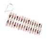 Brown Gradient Cat Eye Flash Wearable Nails 30 Pieces Premade Nail Nails Fake Nails