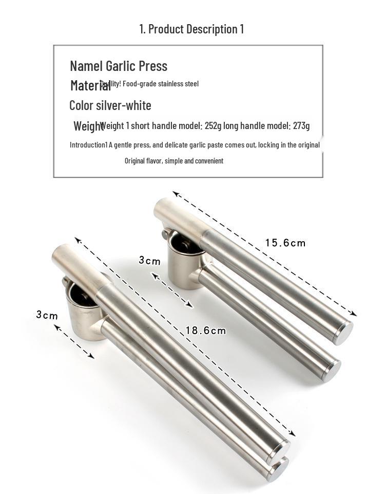 Набор из пресса для чеснока и овощечистки из нержавеющей стали 304 - Измельчитель, пюреобразователь и приспособление для пюрирования для домашнего использования