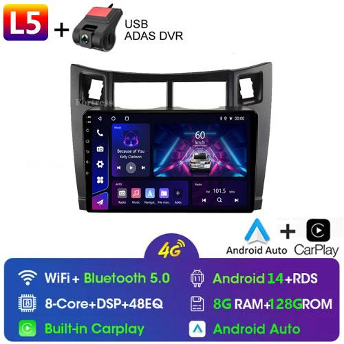 4G+64G автомобильный мультимедийный проигрыватель для Toyota Yaris 2007 Radio Fascia Car Radio 2005 - 2012 Android GPS навигатор 2 Din carplay стерео