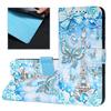 Diamond Butterfly Paris Tower PU Leather Wallet Flip Photo Frame Case for iPhone Samsung Huawei Honor Xiaomi Redmi Oppo Vivo Google TCL Infinix...