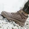 Men Fashion Steel Toe Cap Work Safety Boots Cow Suede Leather Welding Shoes Worker Autumn Winter Ankle Botas Protective Footwear
