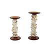 Glass Candle Holder Irregular Transparent Glass Splicing Candelabrum Candlestick Wedding Table Home Decoration Accessories