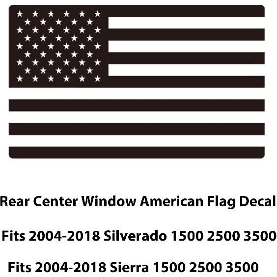 Наклейка на заднее стекло Zxiaochun с американским флагом для Silverado & Sierra 2004-2018