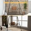 Hammock Chair Stand, Hanging Heavy Duty Metal Frame Hammock Stand for Hanging Hammock Air Porch Swing Chair, Egg Chair, Black
