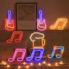 Neon Lights, Music, Violin Notes, Shape Lights, Room Atmosphere Lights, Decorative Lights, Christmas Lights