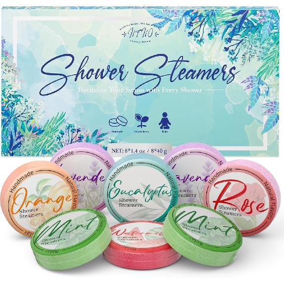 Shower Steamers Aromatherapy 8 Pack - Gifts for Women, Shower Bombs with Essential Oils, Self Care and Stress Relief Stocking Stuffers, Relaxation