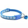 Pet Patch Cat & Dog Collar W/ Paw Print Bell & Safety Buckle