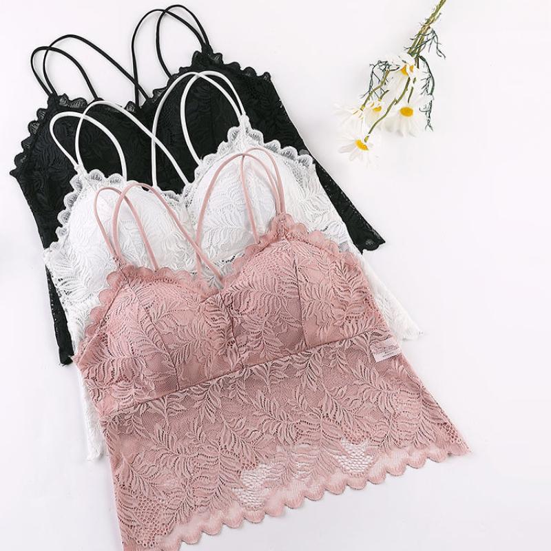Сексуальный женский кружевной жилет без рукавов, бюстгальтер с вырезами, с подкладкой, топы, нижнее белье, женский бралетт