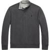 Polo Plain Knit Half-Zip Pullover Long Sleeve Sweatshirt Men Sweatshirt Gray 710812963-052