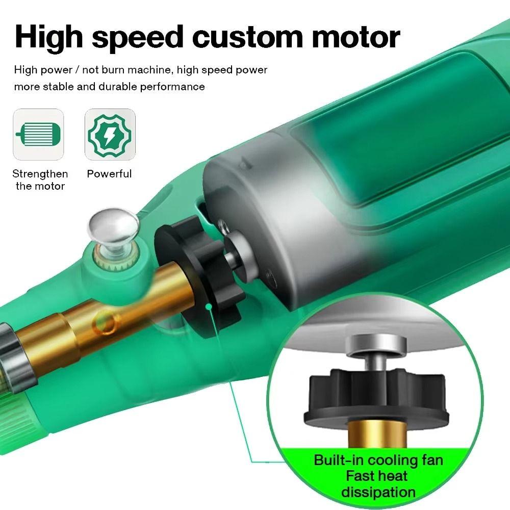 DIY Electric Drill Set Ergonomic Cordless Drill Mini Rotary Grinder Tool  Cutting