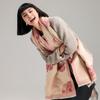Heart-Shaped Contour Floral Line Personalized Trend Women'S Imitation Cashmere Warm Scarf Short Beard Fringed Shawl