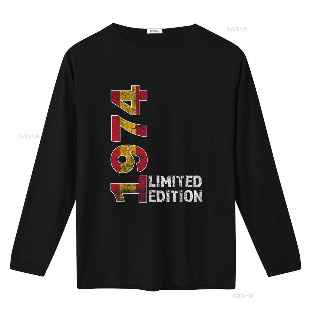 50th Birthday men Vintage born 1974 turning 50 Year Old T Shirt vintage Washed streetwear Versatile Breathable Comfortable
