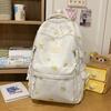 Schoolbag Ice Blue Cream Butterfly Dark Pattern Soft Girl Backpack Youth Vitality Primary and Secondary School Students Grades 1-1 Backpack