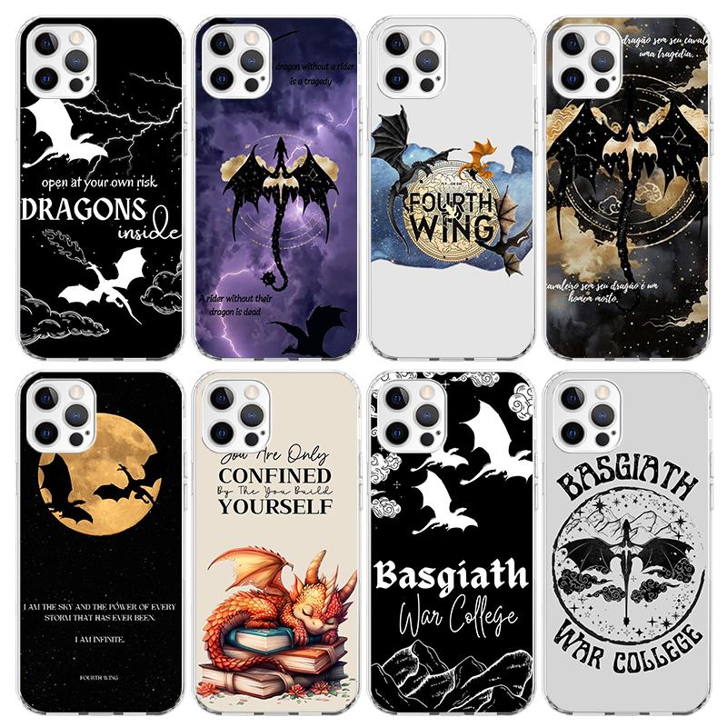 F-Fourth W-Wing Dragon Phone Case For iPhone 17 Air 16 15 Pro Max 14 Plus 13 Mini 12 11 Cover 7 8 SE Silicone Shell Print Fundas