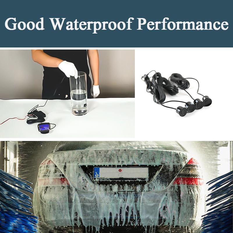 Комплект датчиков парковки Hippcron, зуммер, 4 датчика, 22 мм, обратный резервный радар, звуковой индикатор, система зондов, 12 В, 8 цветов