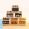 Japanese Dollhouse Beer Frame Drink Basket Model Miniature Accessories Shooting Props Ornament Toys