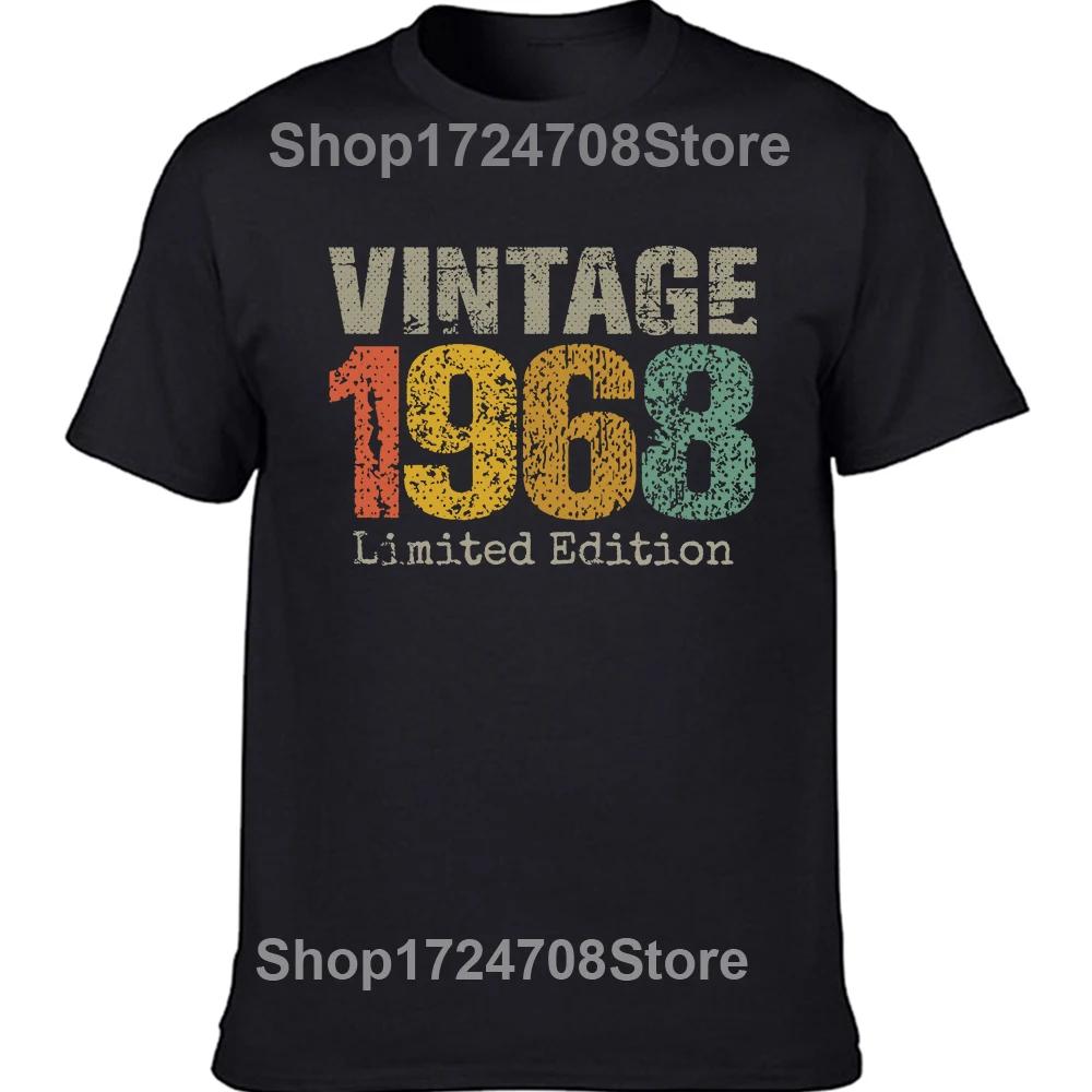 Novelty Born In 1968 Vintage T Shirts Graphic Cotton Streetwear Short Sleeve Birthday Gifts Summer Style T-shirt Mens Clothing