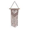 Décoration Suspendue - Macramé - Boho - Marron Clair - 30x48 Cm