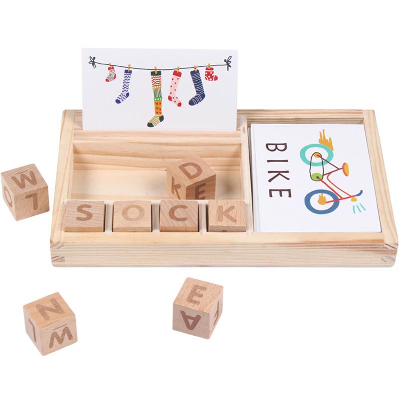 Wooden Spelling Puzzle Game For Children Language And Memory Enhancement