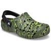 Crocs Breathable Round Toe Thick Sole Clogs Unisex Footwear Camouflage-Green 206230-9CX