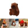Endearing Capybara Plush Toy Keyring With Plush Fabric And Adorable Features