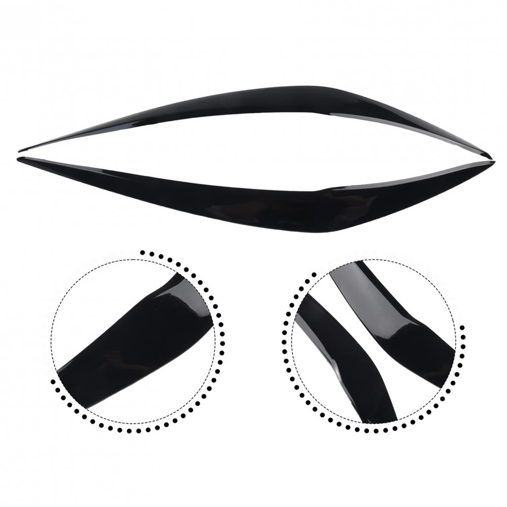100% New And High Quality Headlight Eyelids ABS Black