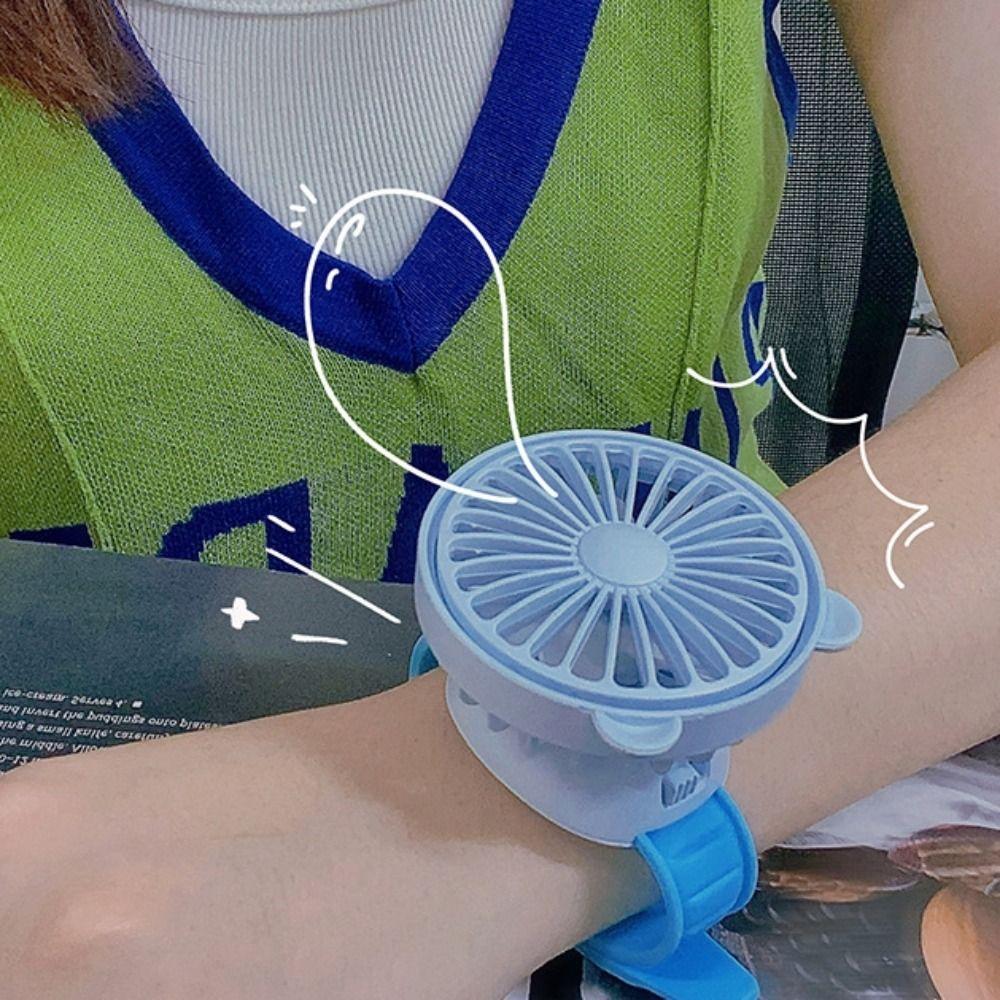 Mini Wristband Fan Rechargeable Bracelet Fan Cute Wrist Electric Fan Birthday Parties