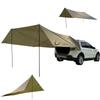 [Geer Top] Автомобильный боковой тент, Тент для задней двери автомобиля, Приблизительно 20 квадратных метров, Легко устанавливается, В комплекте 2 стойки, Темно-зеленый