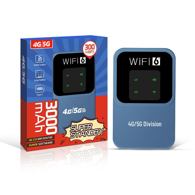 4G Portable MIFI Router with SIM Slot & Date/Time Display - EU/US Version