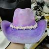 Летняя соломенная ковбойская шляпа 2024 года, модная женская соломенная шляпа ковбоя, розовая шляпа, мужская летняя дорожная шляпа-козырек в западном стиле