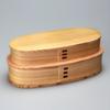 Кедр Акита Одате магеваппа Ягура Овальный вложенный ланч-бокс Сделано в Японии Лакированная посуда Кедр Увлажнение Натуральное дерево Белый Гарниры Разделители Лак