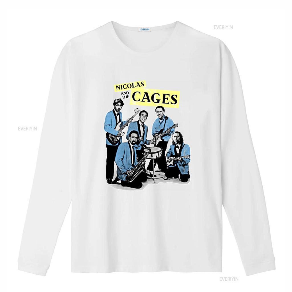 Футболка с изображением группы Николаса Кейджа и дизайном The Cages Все размеры Цвета в наличии винтажная Стирка Slightly модный