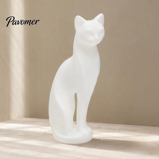 Декор-фигурка котенка, 3D-печатная скульптура, минималистичное украшение-кошка, матовый геометрический дизайн, для современного дома в черном, розовом, белом цветах, для скандинавского стиля