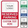 1pc 12"x18" SmartSign Custom Reserved Parking Sign | USA-Made 63 Mil Laminated Rustproof Aluminum | Add Logo/Text, Reflective Op