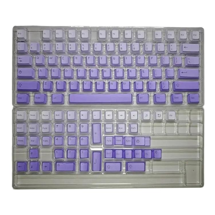 125 клавиш Dye Sublimation Верхняя/Боковая печать PBT Колпачки для клавиш Оригинальная высота Градиентный цвет Колпачки для клавиш для 60 75% 104 108