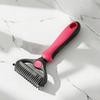 Pet Grooming Rake Double Sided Stainless Steel Blades Cat Deshedding Tool Pet Undercoat Rake for Dogs Cats Shedding Control Dematting
