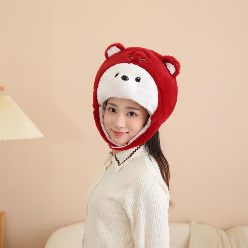 Превратитесь в розовую шапку-маску медведя, реквизит для фото, мультяшный головной убор, реквизит для фото, реквизит для выступлений