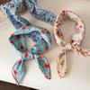 3pcs/set Korean Style Printed Headscarf Colorful Flower Square Headband Floral Neck Scarf  Girls