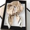 Luxury Brand Silk Square Plaid Scarf Women Satin Neck Hair Tie Band Soft Work Neckerchife  NEW Hijab Head Female Foulard